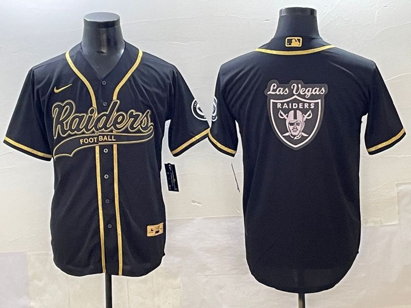 Men 2025 Oakland Raiders Blank Black Joint Name Nike Limited NFL Jersey style 13